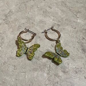 Betsey Johnson butterfly earrings